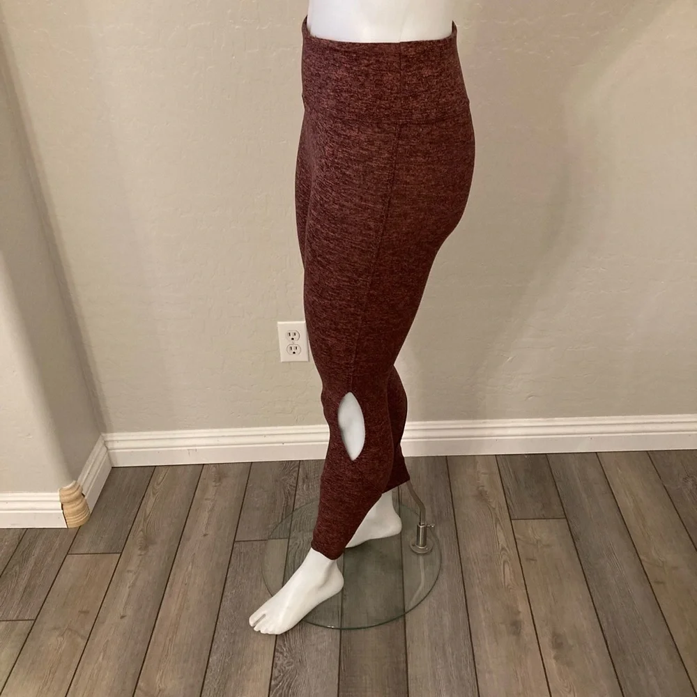 Free People Movement Space Dye Berry Halo Cutout Yoga Leggings XS